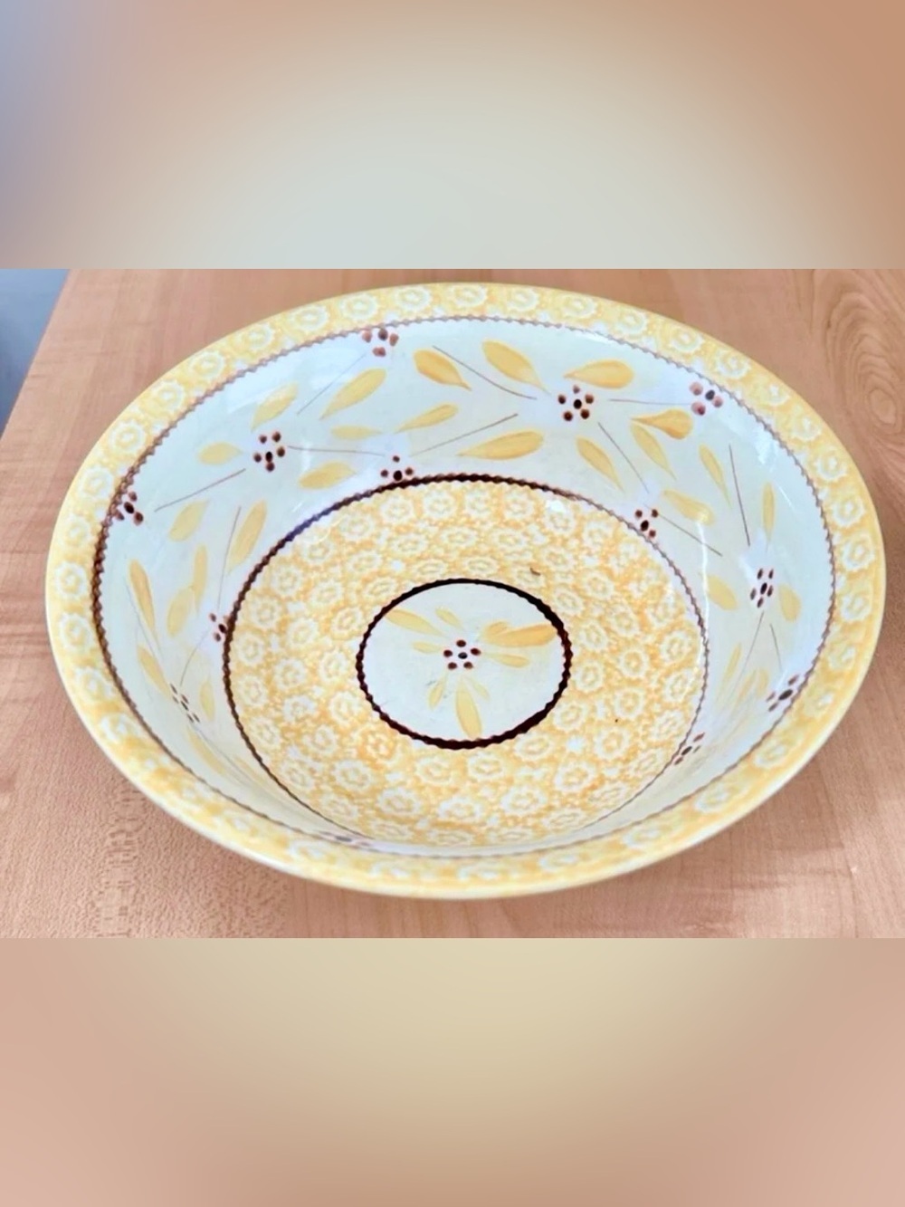 temptations bakeware  presentable ovenware old world yellow Tara serving bowl